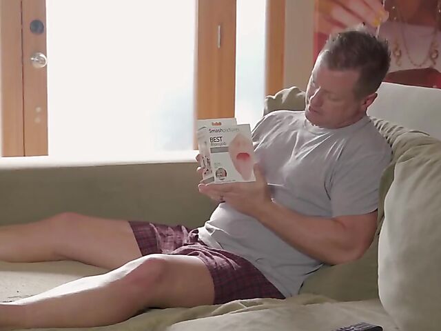 Cute young step daughter Violet Starr helps her dad and loves his cock