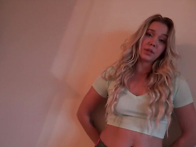 POV babysitter teen Jazmin Grey makes that cock cum