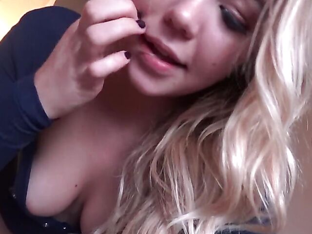 POV babysitter teen Jazmin Grey makes that cock cum