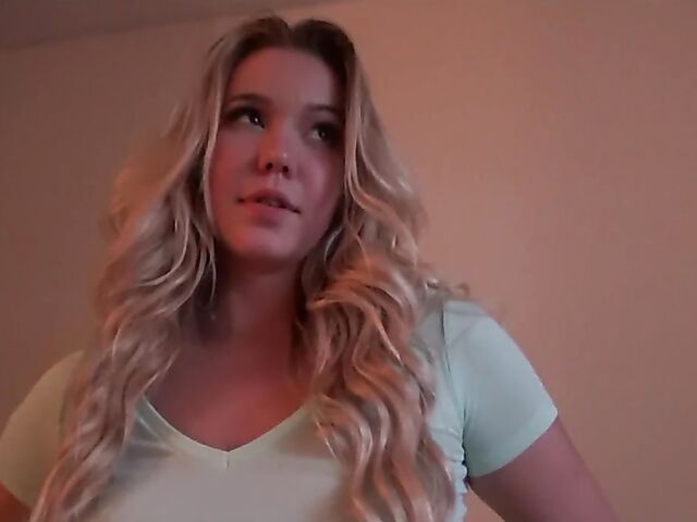 POV babysitter teen Jazmin Grey makes that cock cum