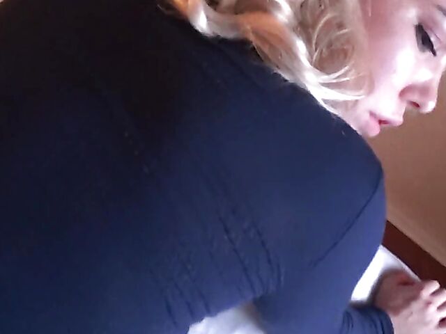 POV babysitter teen Jazmin Grey makes that cock cum