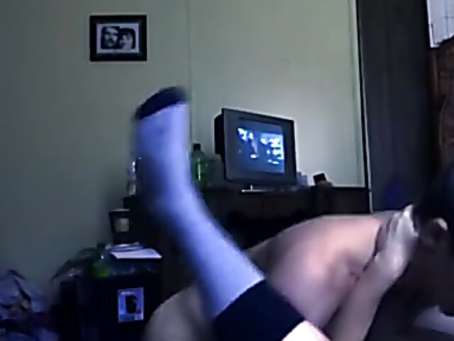 Amateur fuck with his hot girlfriend in his parents' room