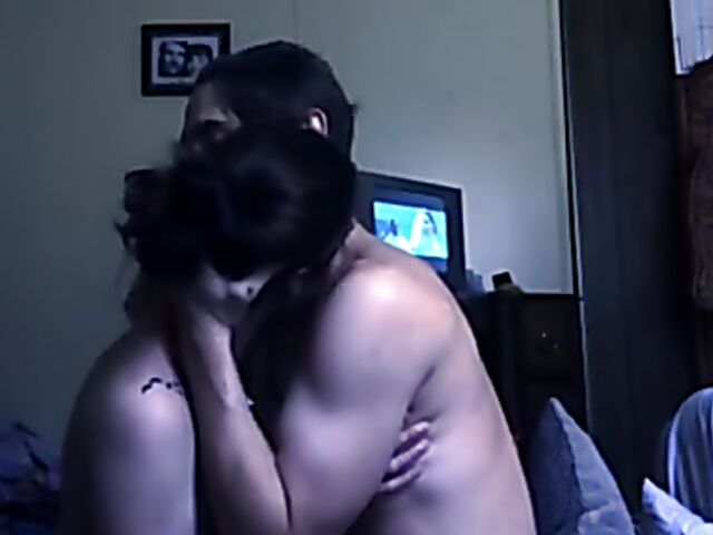 Amateur fuck with his hot girlfriend in his parents' room