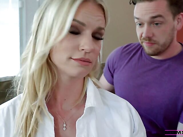 Big tits mom Rachael Cavalli turns her stepson on