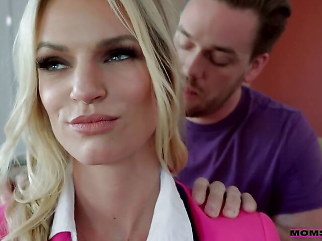 Big tits mom Rachael Cavalli turns her stepson on