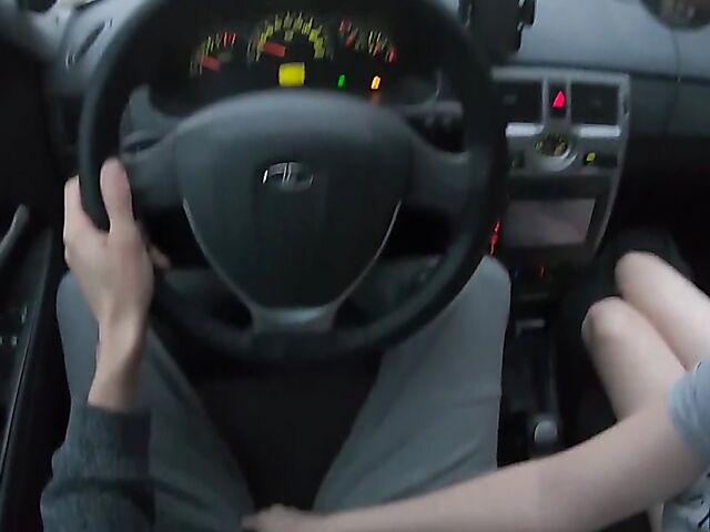 Car POV with russian teen hitchhiker Stacy Starando