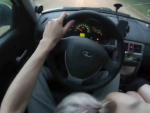 Car POV with russian teen hitchhiker Stacy Starando