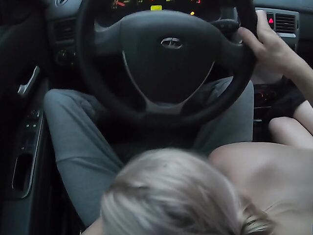 Car POV with russian teen hitchhiker Stacy Starando