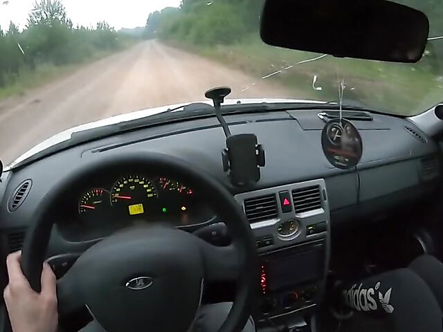 Car POV with russian teen hitchhiker Stacy Starando