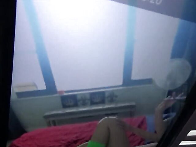 Stepbrother spying on his busty sister Skylar Vox and fucking her twat POV