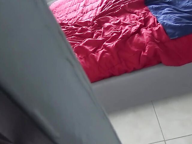 Stepbrother spying on his busty sister Skylar Vox and fucking her twat POV