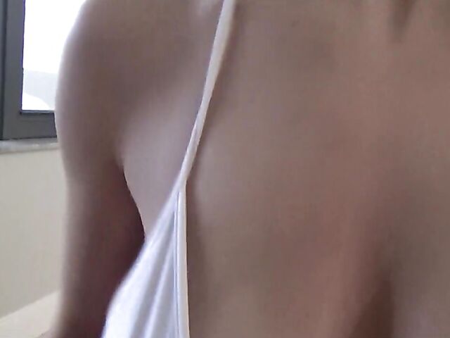 Stepbrother spying on his busty sister Skylar Vox and fucking her twat POV