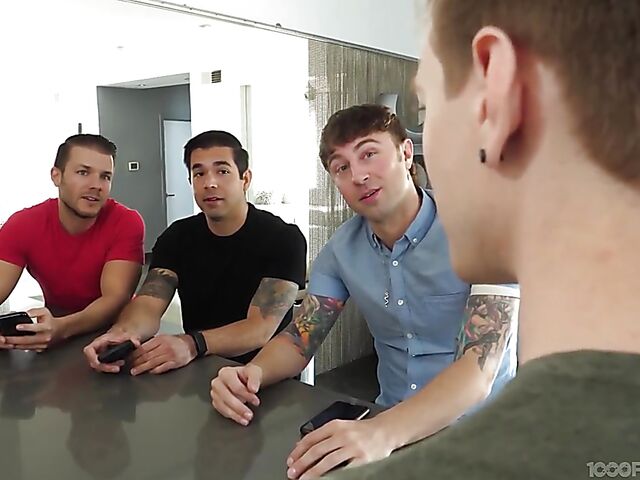 Casca Akashova - Huge tit MILF blowjob gangbang with 4 boys