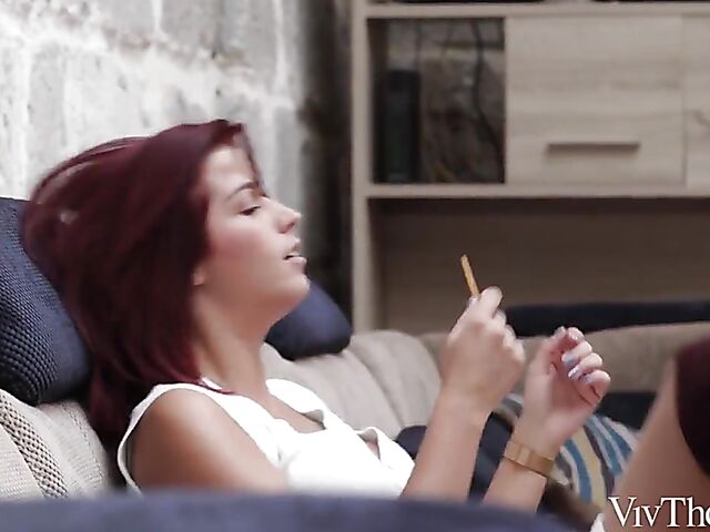 Aislin & Josephine Jackson - Lesbian licking pussy after party