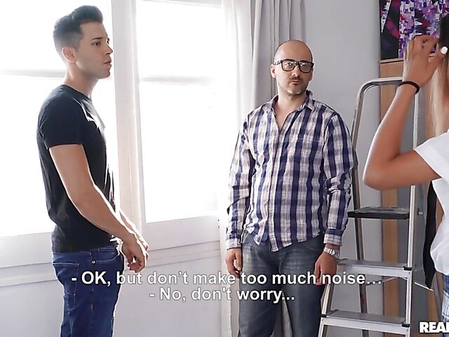 Petite Spanish teen schoolgirl Scarlet fucking  the handyman