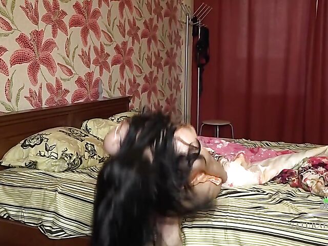 Very hairy masturbation at home with Evil Eva's favorite toy