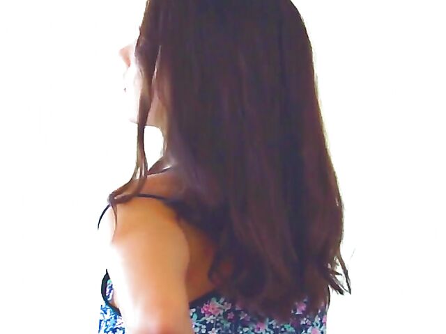 Beautiful solo with small tit brunette Jasmine Jazz