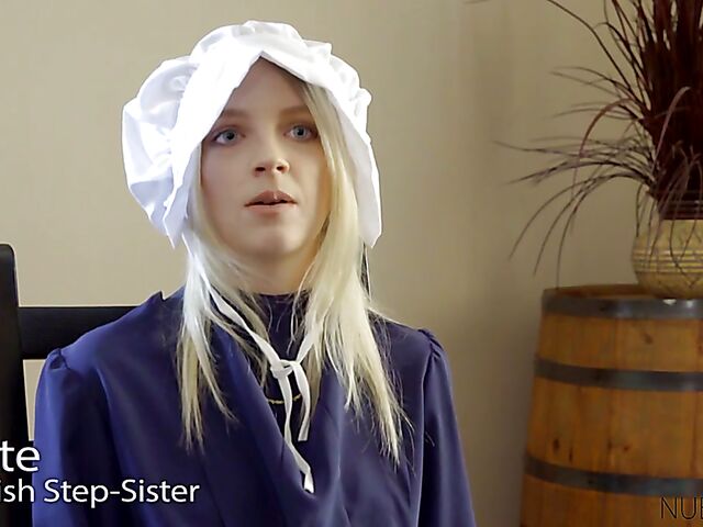 Amish stepbrother can't keep his cock off his cute teen sister Kate Bloom