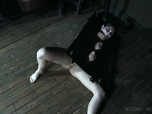 BDSM slave Keira Croft is naked and helpless