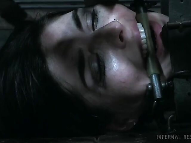 BDSM slave Keira Croft is naked and helpless