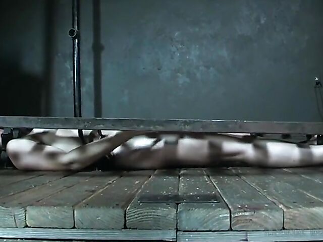 BDSM slave Keira Croft is naked and helpless