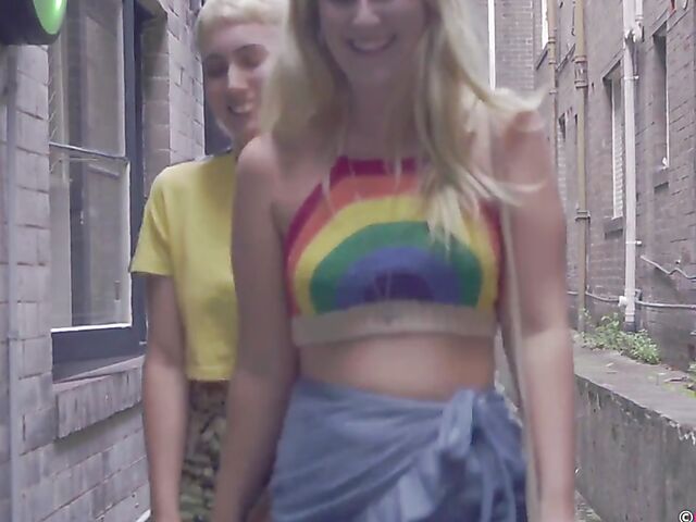 Blonde Australian lesbians Juniper and Ray visit Sydney