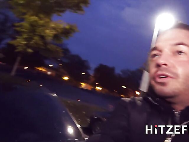 Street sex in the night with whoring german mom Liz De Lane