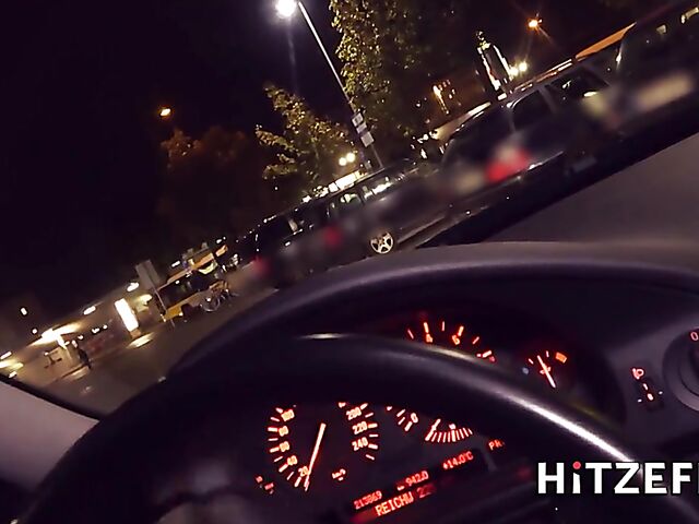 Street sex in the night with whoring german mom Liz De Lane