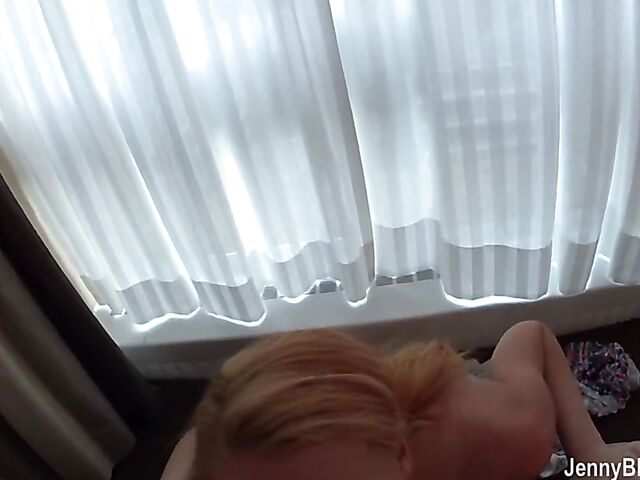 Glitter boobs POV BJ from big-eyed Jenny Blighe