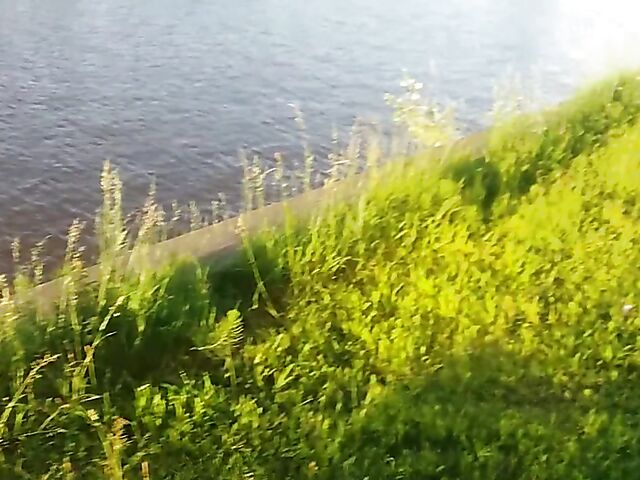 Public jerk off from your point of view in nature 