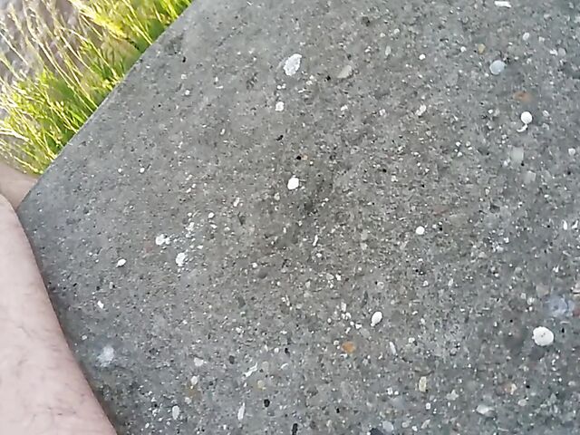 Public jerk off from your point of view in nature 