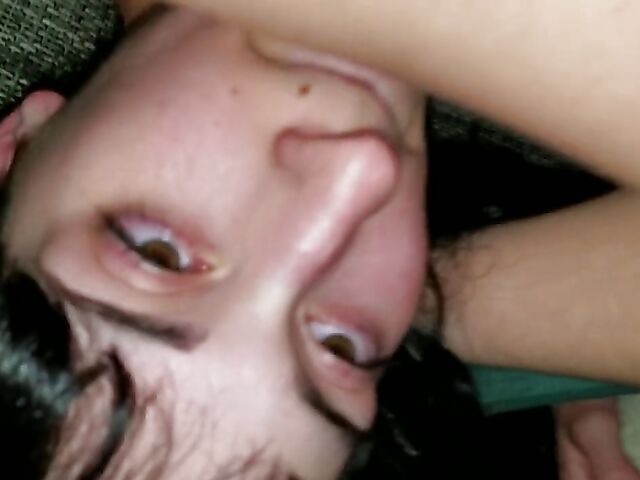 Homemade interracial fuck with her black lover and another creampie from her cucked husband