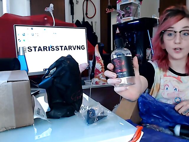 Toys unboxing and dragon dildo riding with Starsstarving