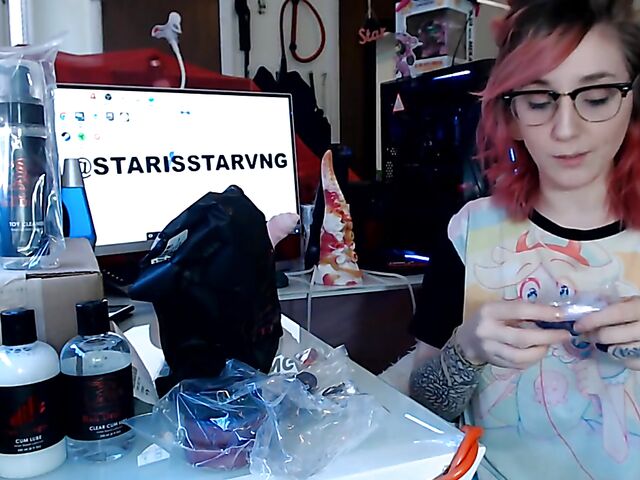 Toys unboxing and dragon dildo riding with Starsstarving