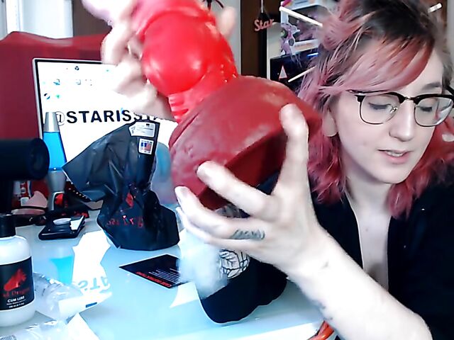 Toys unboxing and dragon dildo riding with Starsstarving