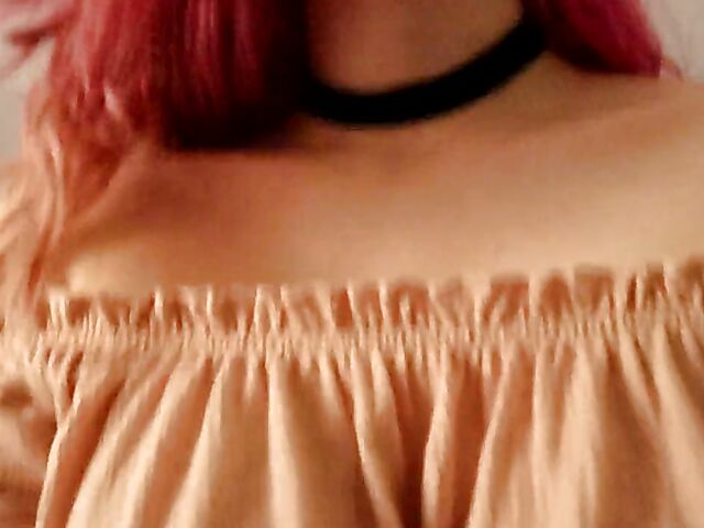 Pink haired POV amateur with juicy boobs Amadani loves sex on cam