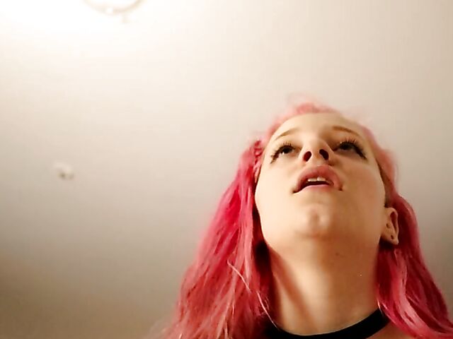 Pink haired POV amateur with juicy boobs Amadani loves sex on cam