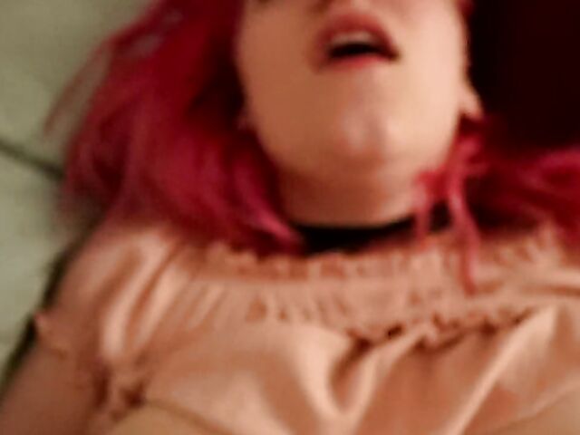 Pink haired POV amateur with juicy boobs Amadani loves sex on cam