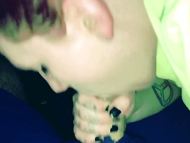 Amateur car blowjob and oral creampie swallow