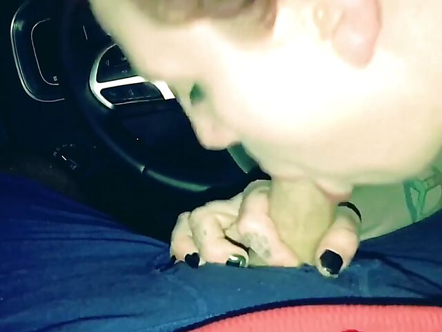 Amateur car blowjob and oral creampie swallow