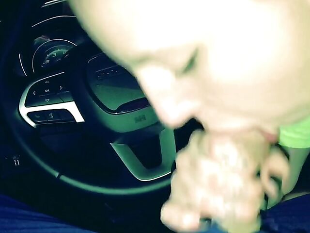 Amateur car blowjob and oral creampie swallow