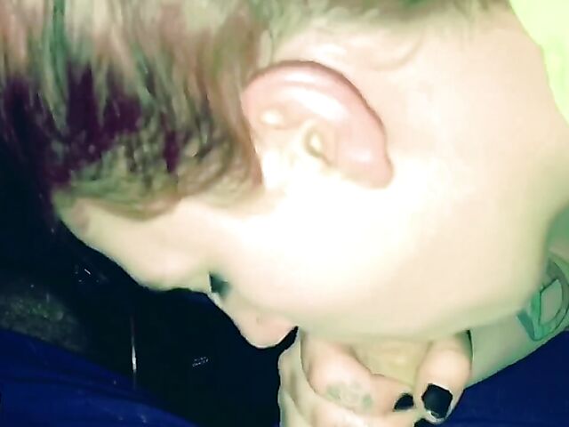 Amateur car blowjob and oral creampie swallow