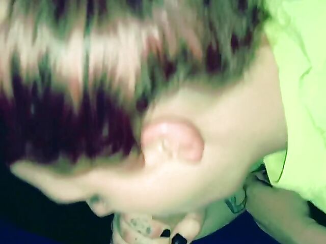 Amateur car blowjob and oral creampie swallow