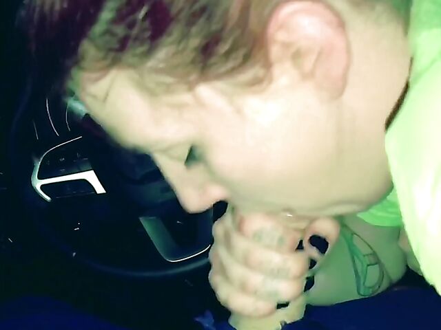 Amateur car blowjob and oral creampie swallow