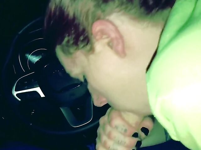 Amateur car blowjob and oral creampie swallow
