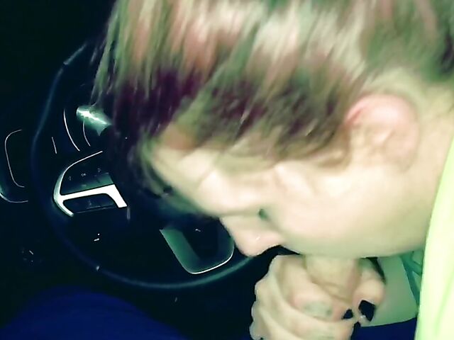 Amateur car blowjob and oral creampie swallow