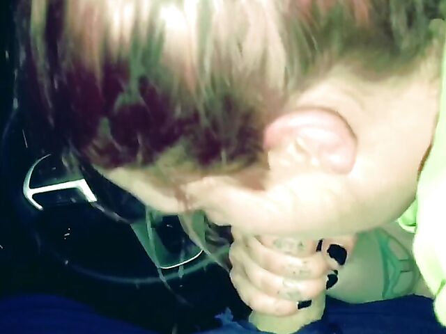 Amateur car blowjob and oral creampie swallow