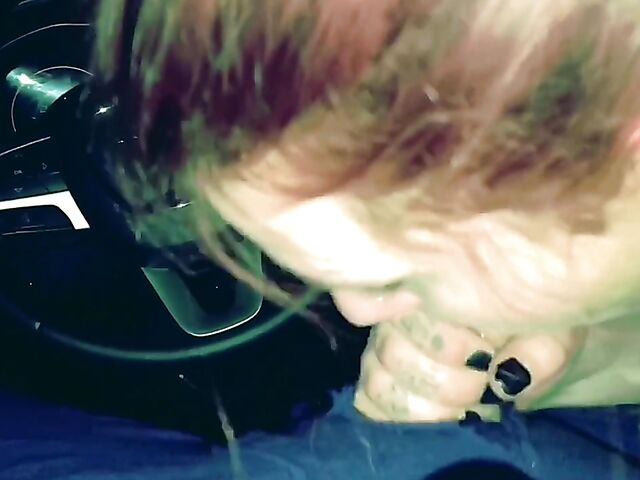Amateur car blowjob and oral creampie swallow