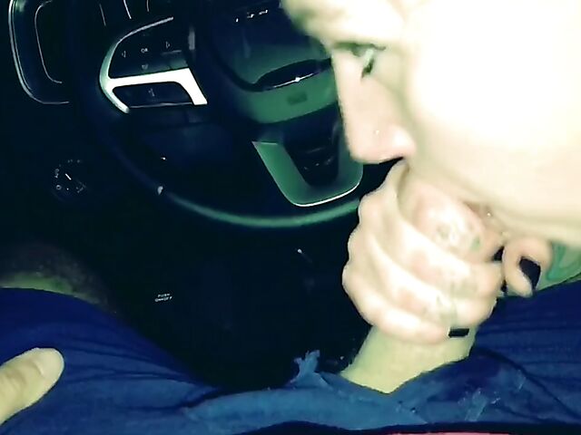 Amateur car blowjob and oral creampie swallow