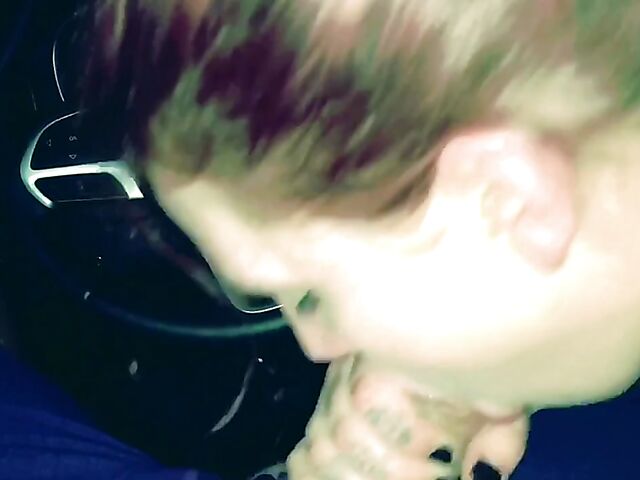 Amateur car blowjob and oral creampie swallow
